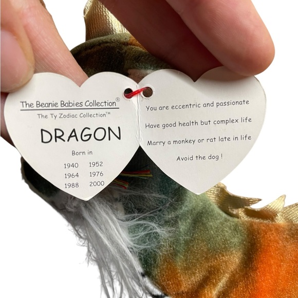 Ty Beanie Baby Zodiac Dragon - Picture 3 of 11